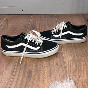 Black and white vans